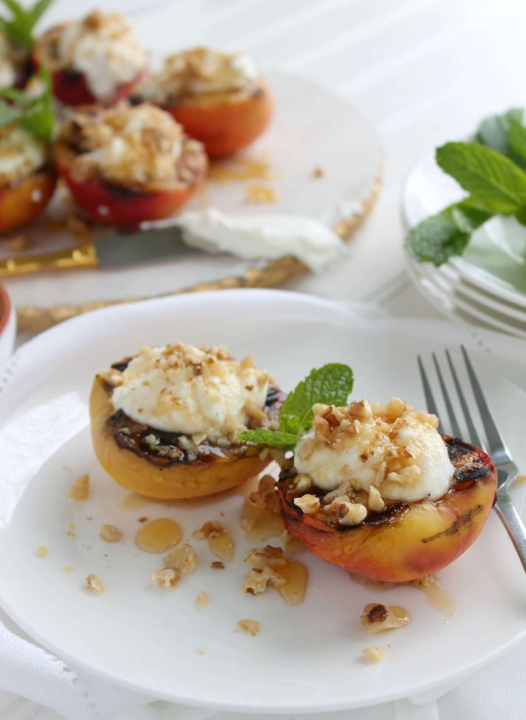 Grilled Peaches with Ricotta, California Walnuts and Honey - California ...