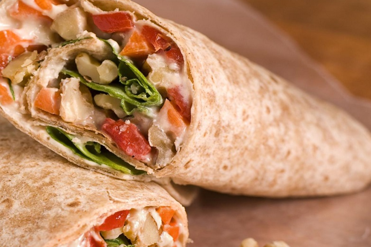 Vegetarian Hummus Wraps California Walnuts India